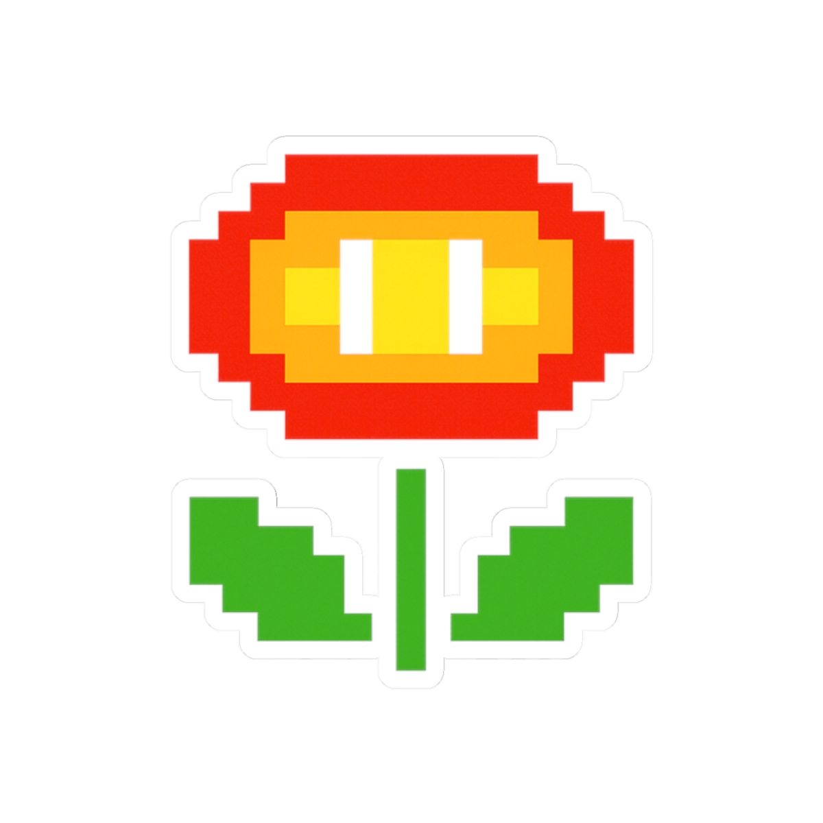 Mario Fire Flower Sticker | Bold Power-Up Vinyl Decal - alternate angle 3, merchandise
