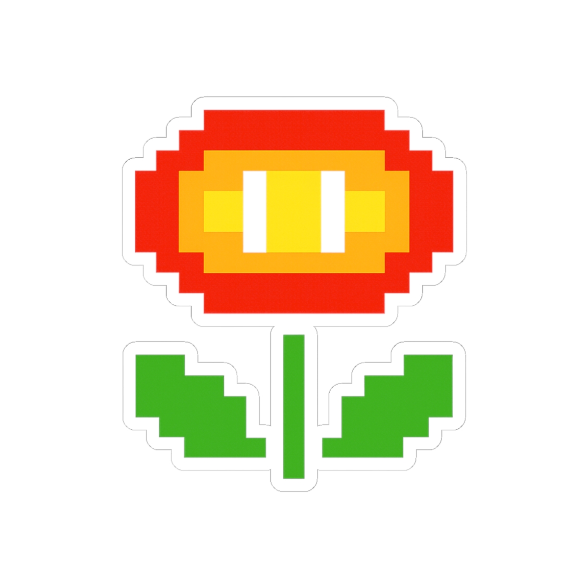 Mario Fire Flower Sticker | Bold Power-Up Vinyl Decal - alternate angle 1, merchandise