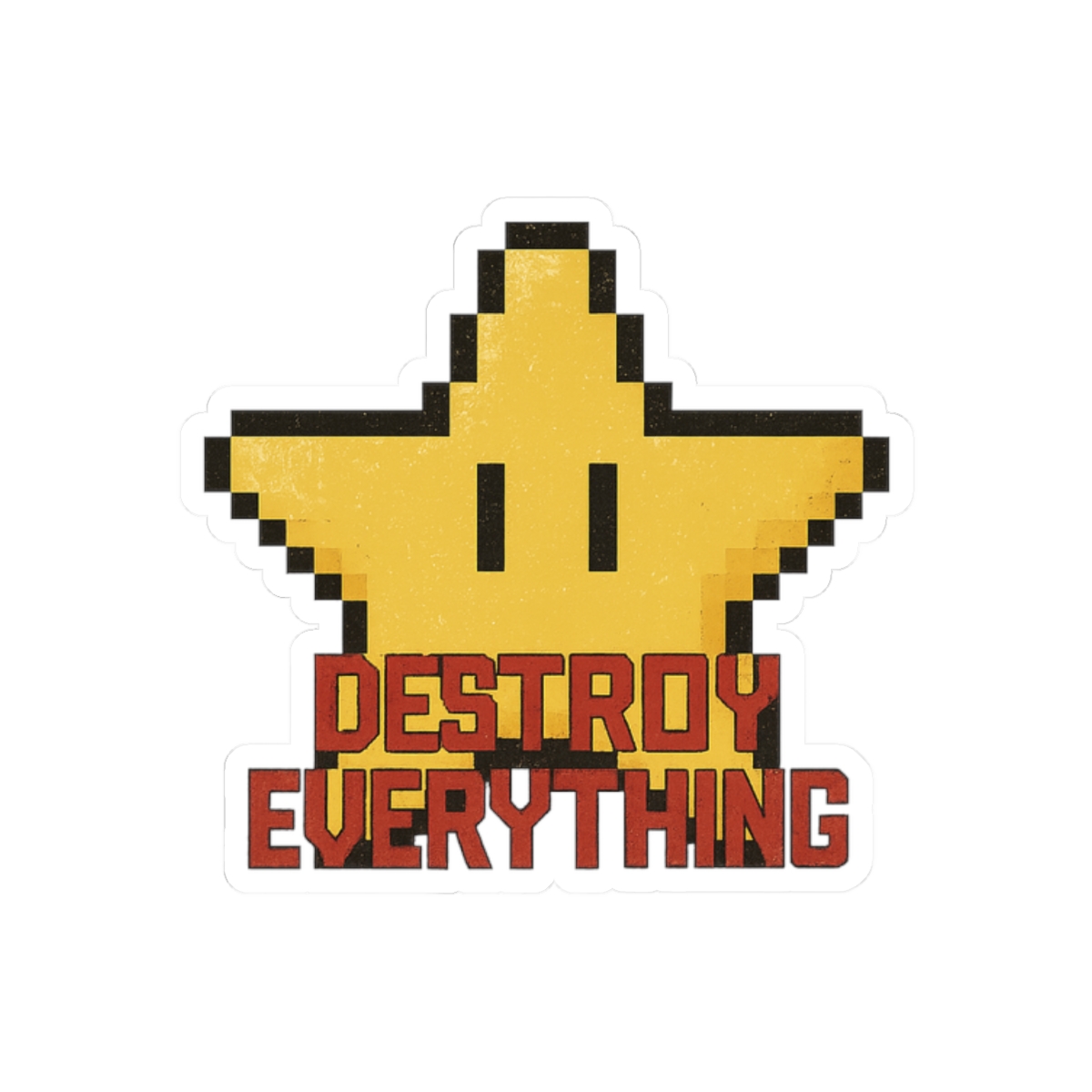 Destroy Everything Star Bold Vinyl Sticker Decal - alternate angle 3, merchandise