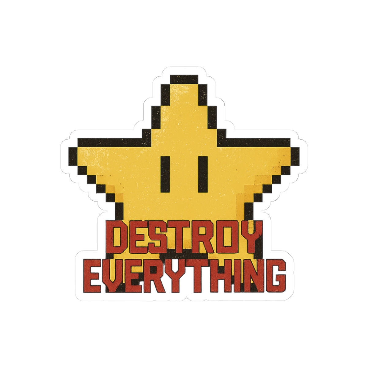 Destroy Everything Star Bold Vinyl Sticker Decal