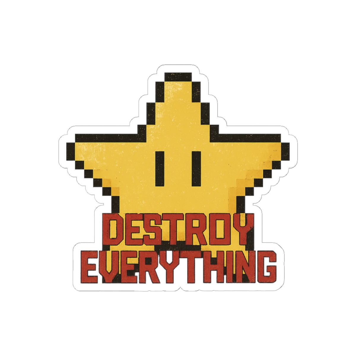 Destroy Everything Star Bold Vinyl Sticker Decal - alternate angle 2, merchandise