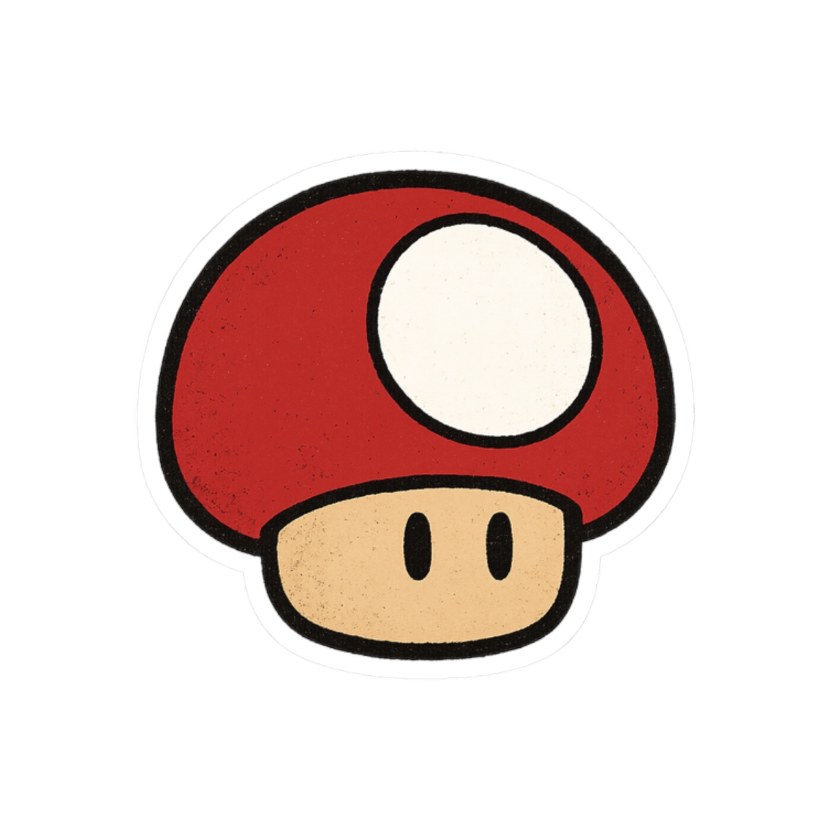 Cute Red Mushroom Sticker | Adorable Vinyl Decal - alternate angle 3, merchandise