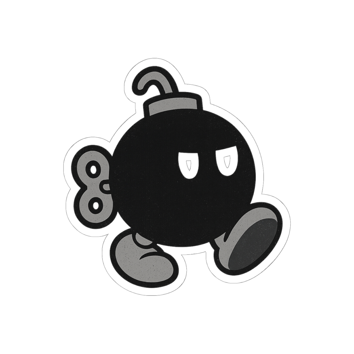 Bobby the Bob-Omb Cute Super Mario Sticker | Vinyl Decal - alternate angle 1, merchandise
