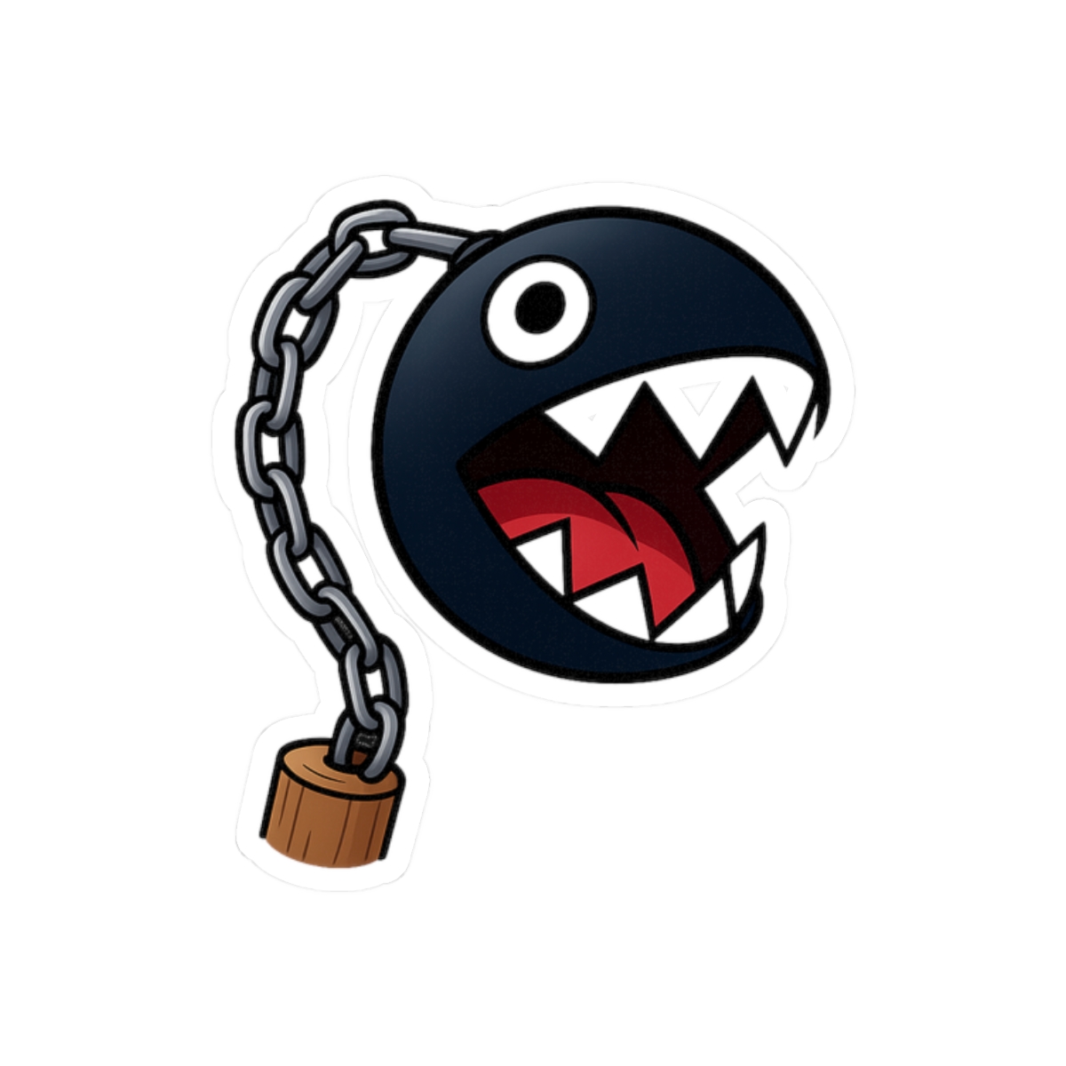 Chain Chomp Sticker | Fierce Mario Vinyl Decal - alternate angle 3, merchandise