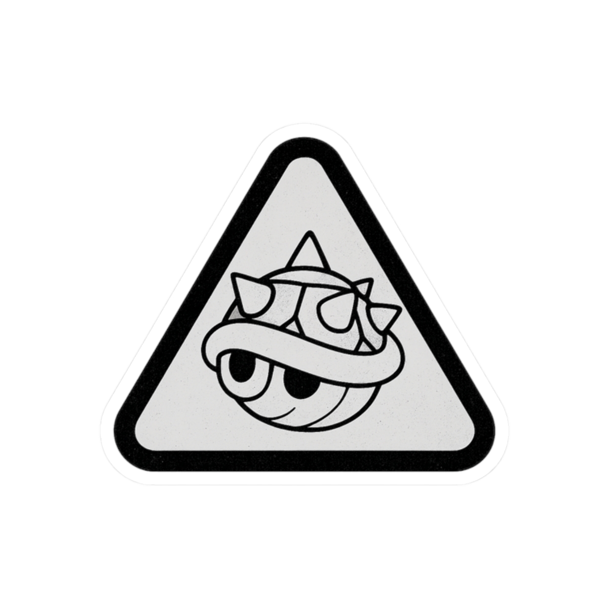Spiked Blue Shell Warning Road Sign Sticker | Funny Mario Kart Decal - alternate angle 3, merchandise