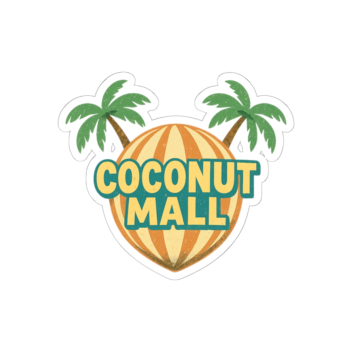 Coconut Mall Mario Kart Logo Sticker | Retro Gaming Vinyl Decal
