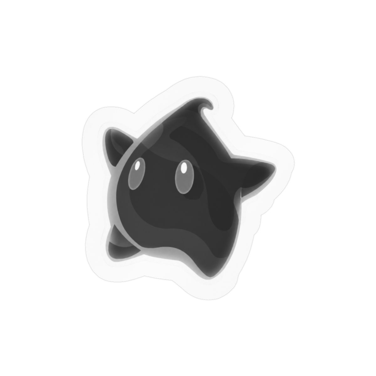 Cute Black Luma Super Mario Galaxy Sticker | Adorable Vinyl Decal