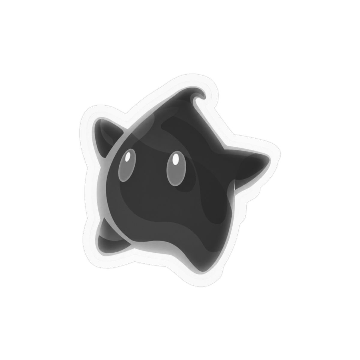 Cute Black Luma Super Mario Galaxy Sticker | Adorable Vinyl Decal