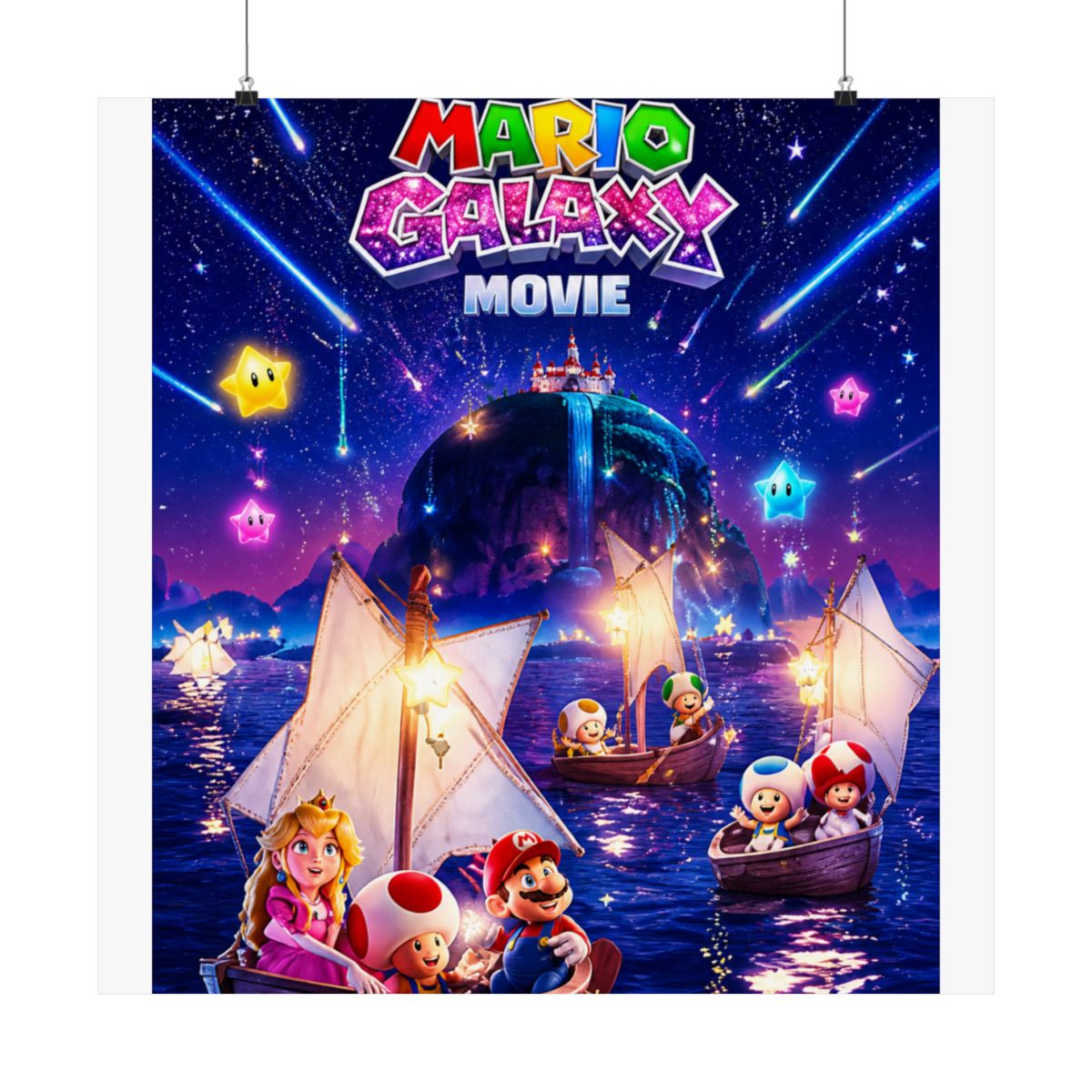 Cosmic Voyage Retro Poster | Vintage Sci-Fi Adventure Wall Art Print - alternate angle 1, merchandise