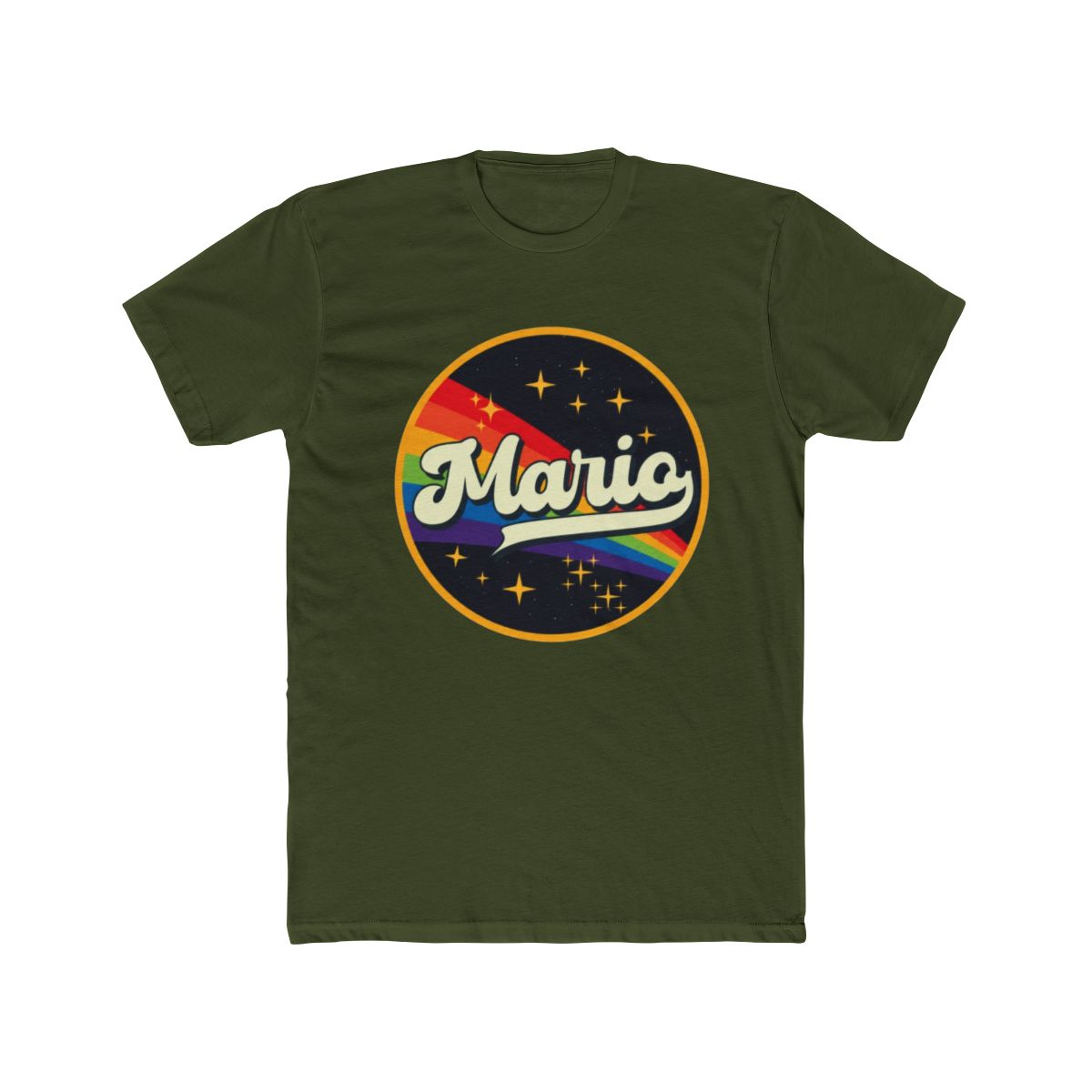 Mario // Rainbow In Space Vintage Style T Shirt - alternate angle 4, merchandise