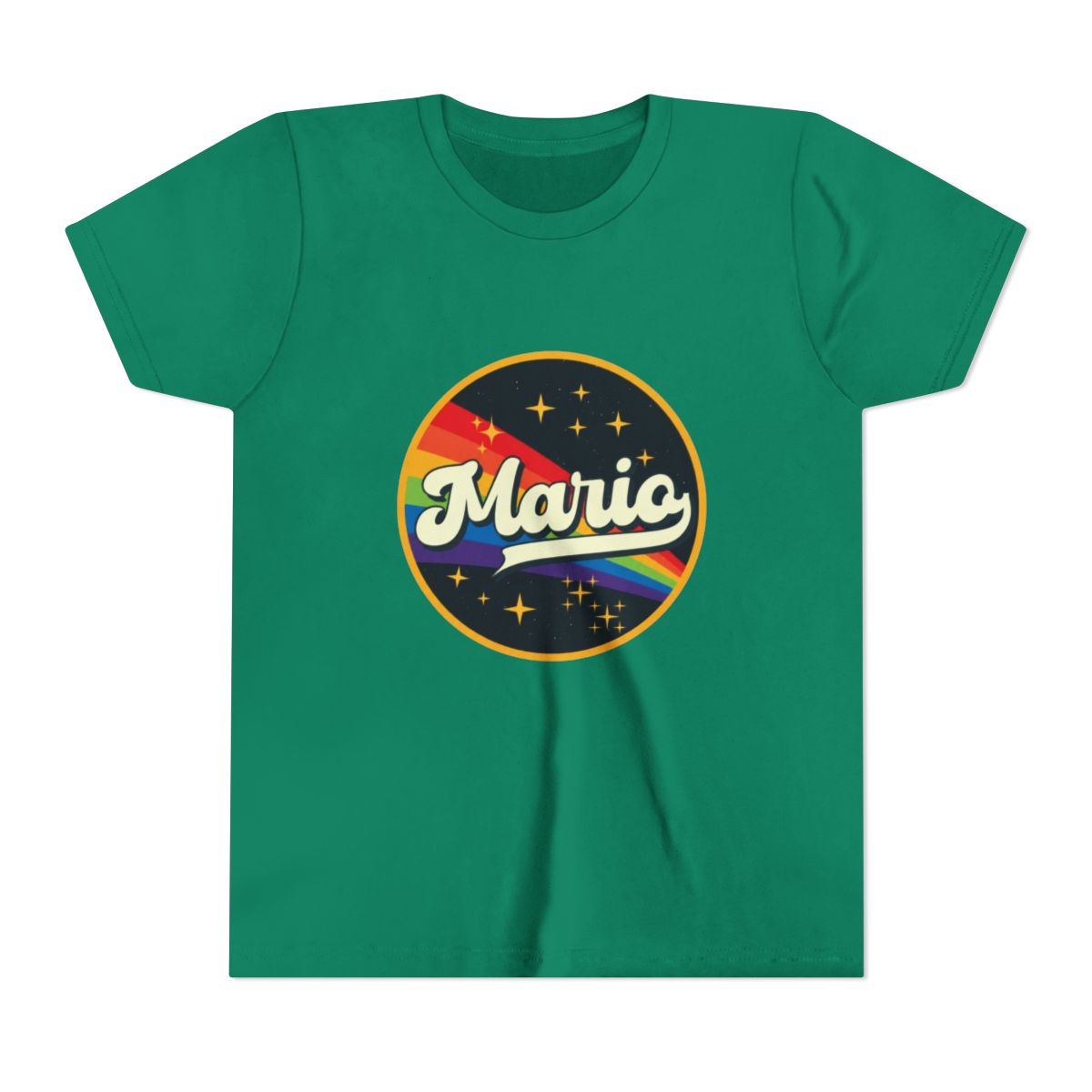 Mario // Rainbow In Space Vintage Style Kids T Shirt